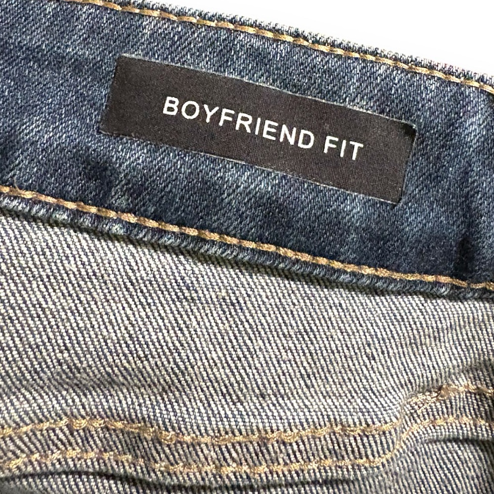 Judy Blue Boyfriend Fit Blue Jeans High Rise Distressed Size 1 - Picture 13 of 14